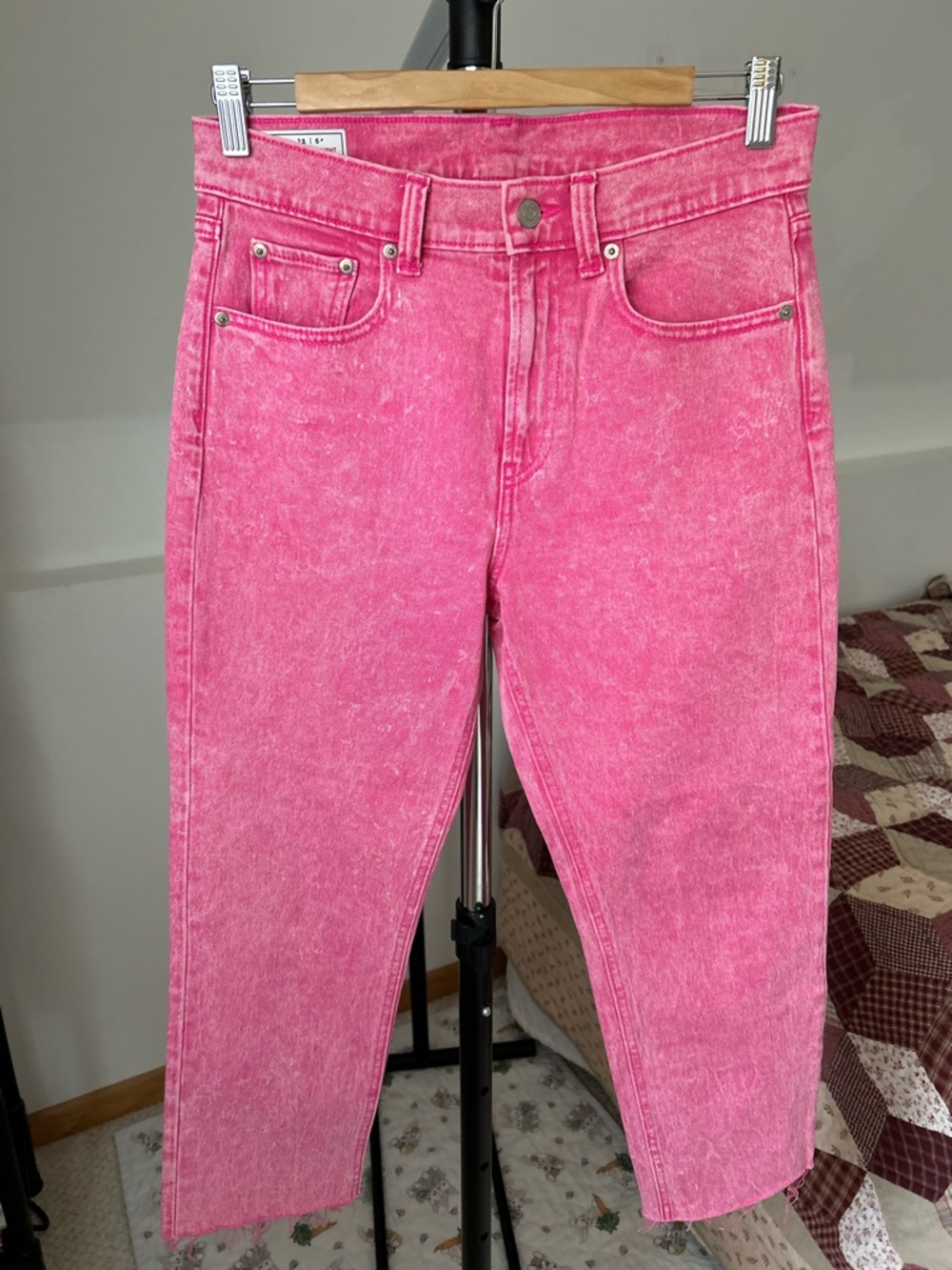 Gap Cheeky Straight High Rise Jeans Pink 28 6 Petite